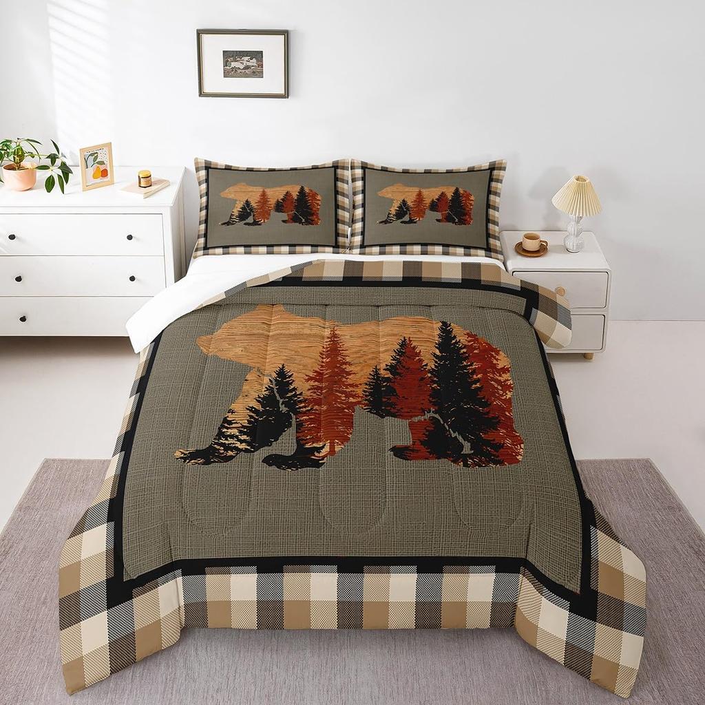 Feelyou Cartoon Car Kids Comforter Set Construction Bedding Set for Boys Toddler Decor Equipment Trucks Comforter Cartoon Car Excavator Trac