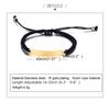 Pulsera Personalizada Trenzada con Cordón y Pulsera de Identificación de Cuerda para Mujer, Pulseras de Cordón Ajustables con Dijes Personalizados