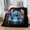 1pc Cute Stitch Printing Blanket - Soft, All-Season Throw for Living Room, Bedroom,Personalized Gift with Adorable Cartoon Design