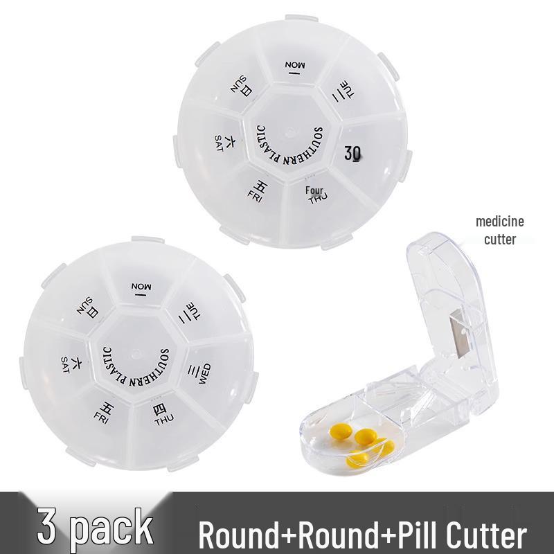 Organizador de Pílulas Compacto de 7 Dias - Mini Dispensador de Medicamentos Tamanho Viagem