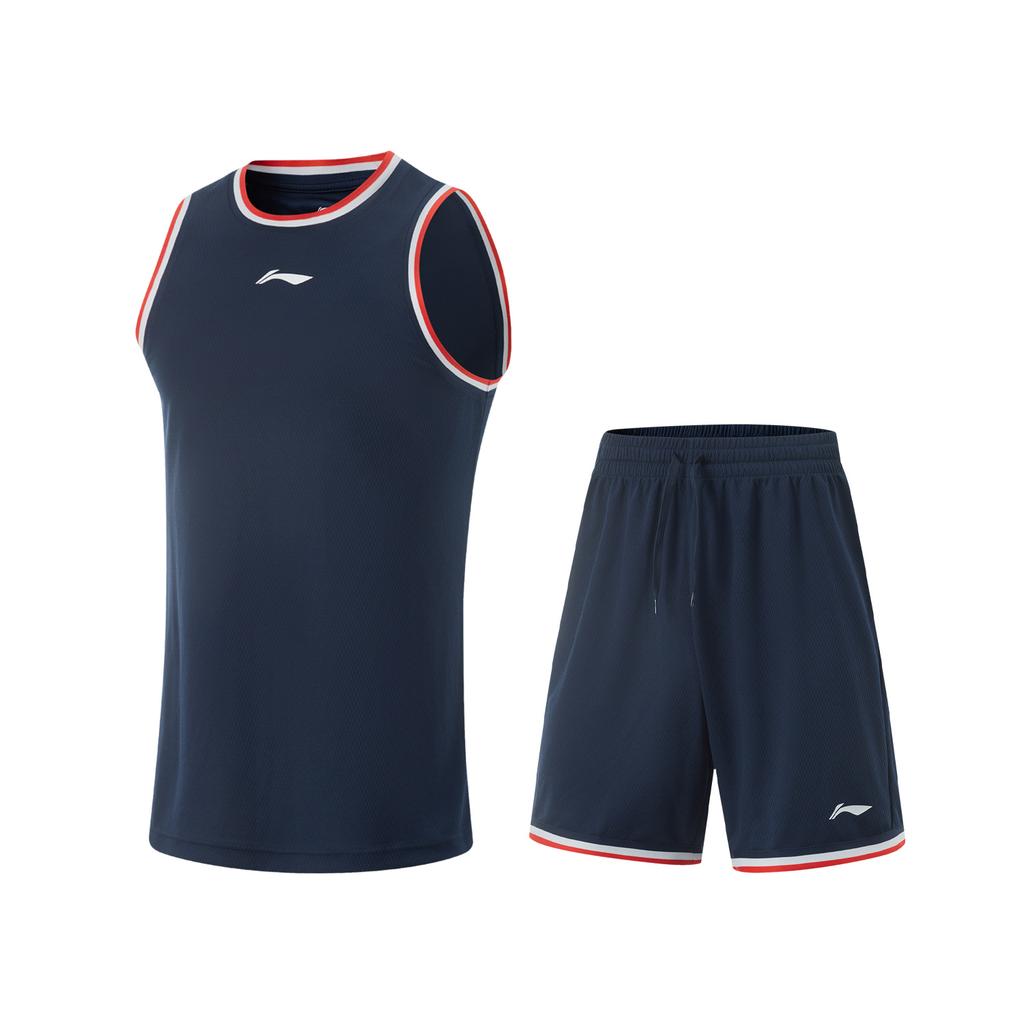 Li Ning Professional Basketball Collection Basketball Suit Men's Guangdong Blue AATV001-1