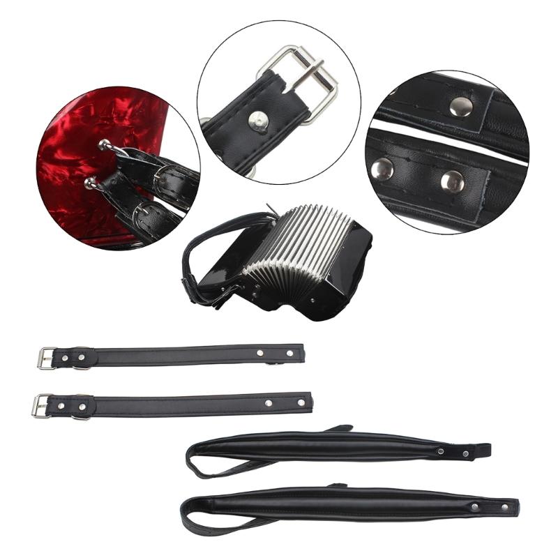 Foldable Leather Strap Durable & Stylish Accordion Harness Versatile Leather Strap Adjustable Strap for Accordion Guitar