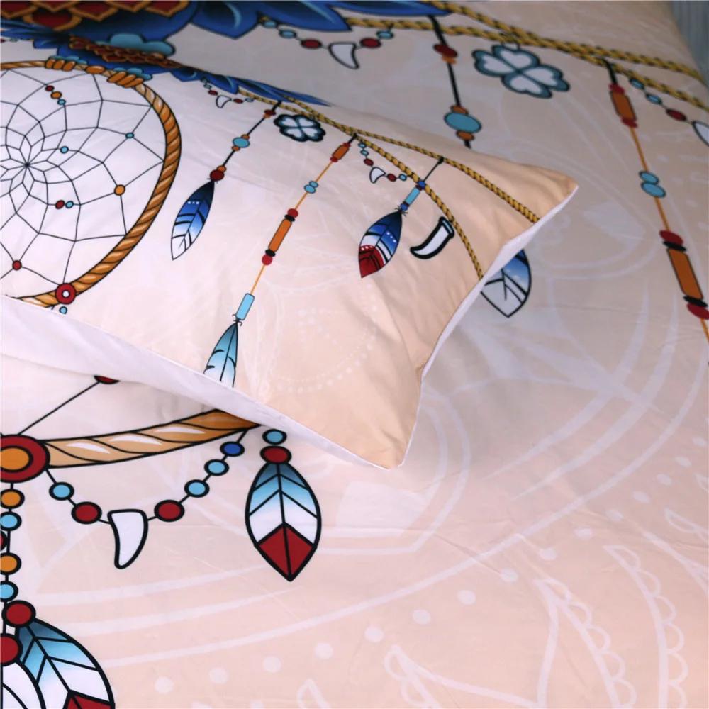 High-quality Soft Owl Beding Set Feather Dream Catcher Beding Ful Quen King-Sized Dimensionsd Dimensions Warm Comforter Set Premium Bedclothes