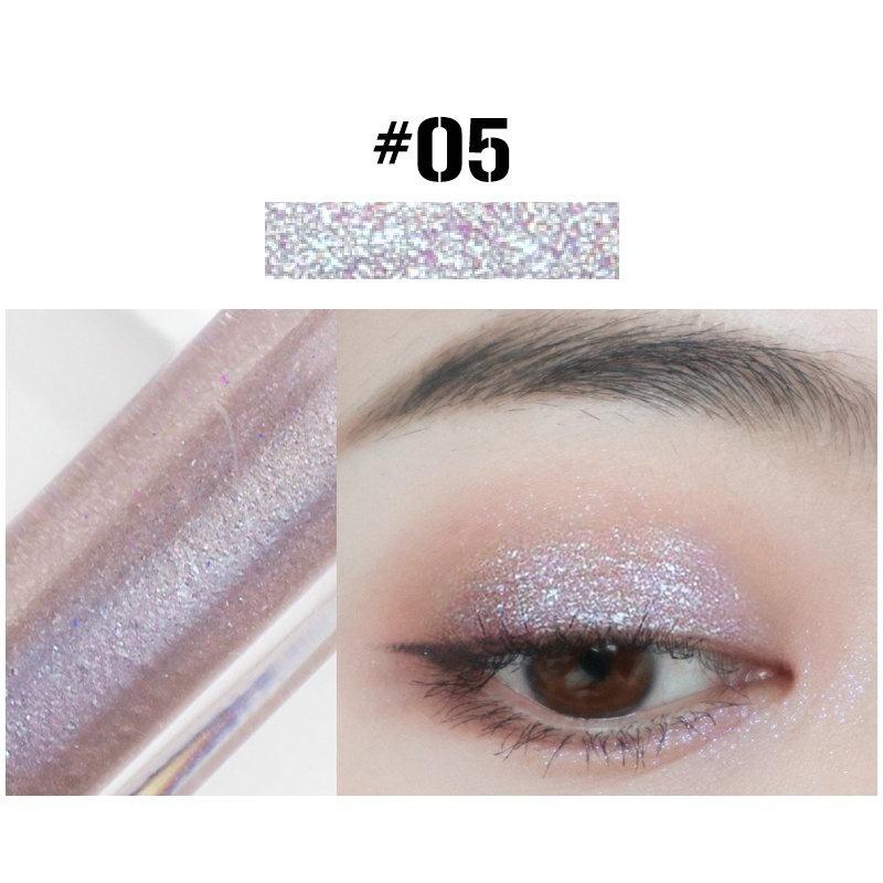 1pcs 10 Colors Liquid Eyeshadow for Women Diamond Shimmer Highlighters Long Lasting Shine Eye Shadow Makeup for Party Wedding