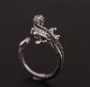 Vintage Eidechsenringe für Männer Frauen Trendy Gecko Hip Hop Rock Ring Geschenk