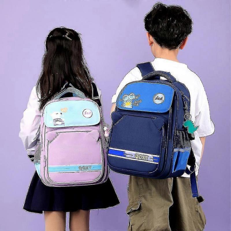 Backpacks Cartoon High-end Elementary School Girls And Pupils Schoolbags Purple