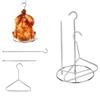 Stainless Steel Turkey Fryer Rack Kit Vertical Replacement Parts Roasting Grill Stand with Lifter Hook Chicken Roaster Rack