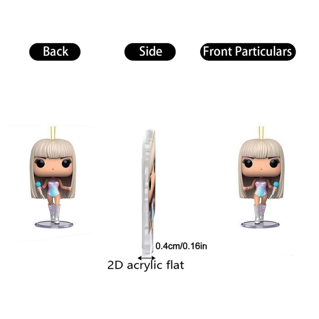 Pudełko 2D Samolot 24 Dwustronny Nadruk Wisiorek Kalendarz Odliczający 24-dniowy Świąteczny Kalendarz Adwentowy Akrylowy Wisiorek Samolot Blindbox