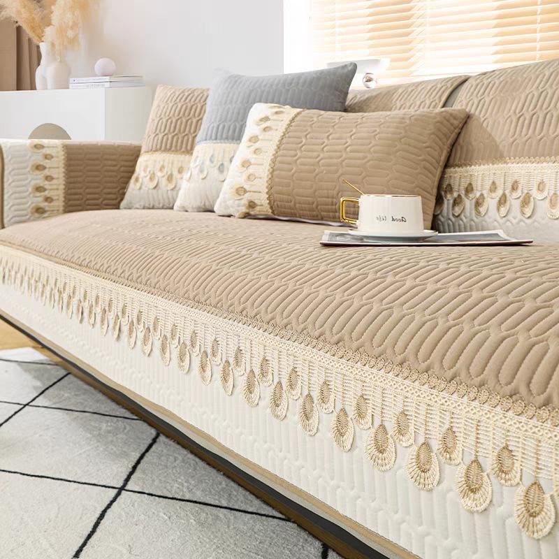 Универсальная подушка для дивана «Четыре сезона» с краем из стираного хлопка — фото 5