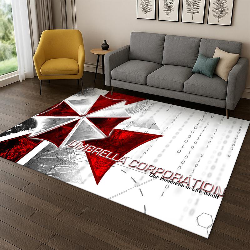 Tappeto Cartoon 3D R-Resident Evil Leon per Camera da Letto Soggiorno Divano Sala Giochi Zerbino Decorazioni per la Casa, Tappeto per Area Bambini Antiscivolo