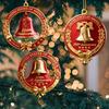 3Pcs Christmas Tree Pendant U.S. 250th Anniversary Bell Ornament Festive Atmosphere Creators with Hanging Rope