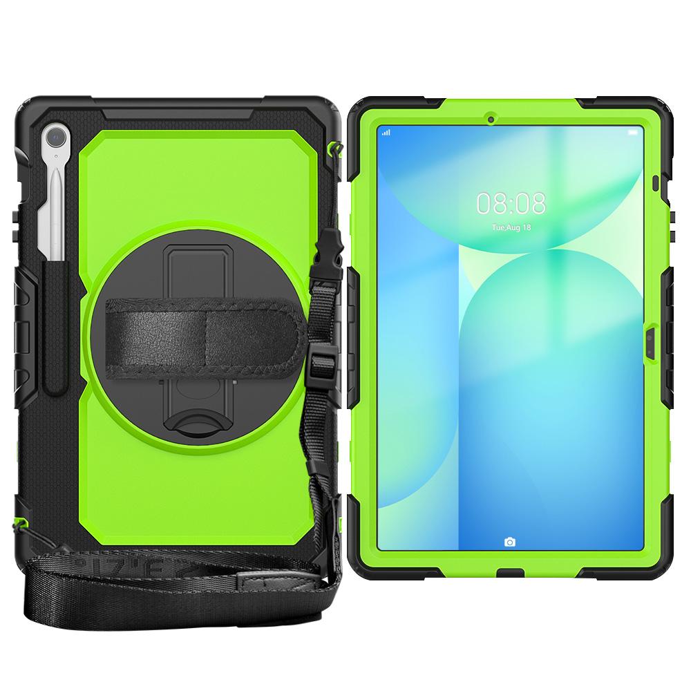 Heavy Duty shockrpoof Case Hand/Shoulder Strap Stand for Samsung Galaxy Tab S10 FE+ Plus 13" X620/X626B With Screen Protector
