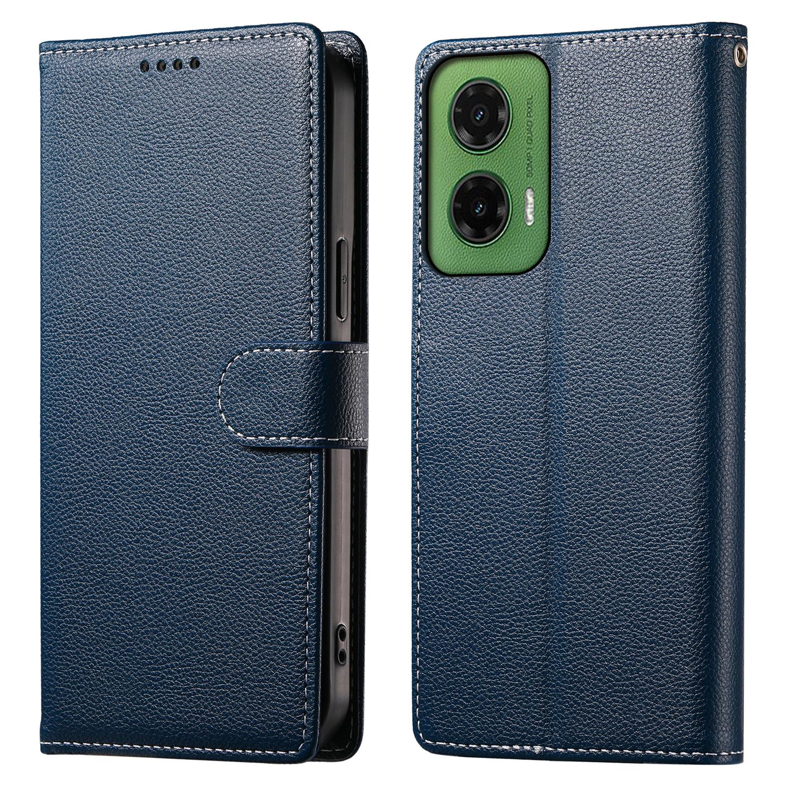 

DF-012 For Motorola Moto G35 5G Case Litchi Texture Leather Magnetic Clasp Wallet Stand Phone Cover F