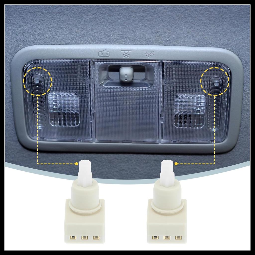2Pcs Dome Lamp Switch 34404-SDA-A21 34404-SDA-A22D3 924-798 Roof Map Light Overhead Lights for Honda CR-V Odyssey Accord Pilot Ridgeline for Ram 1500