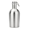 2L 64oz Bier Growler Hausbrauerei Bierherstellung Taschenflasche DIY Bar Werkzeuge Silber Edelstahl Bierflasche