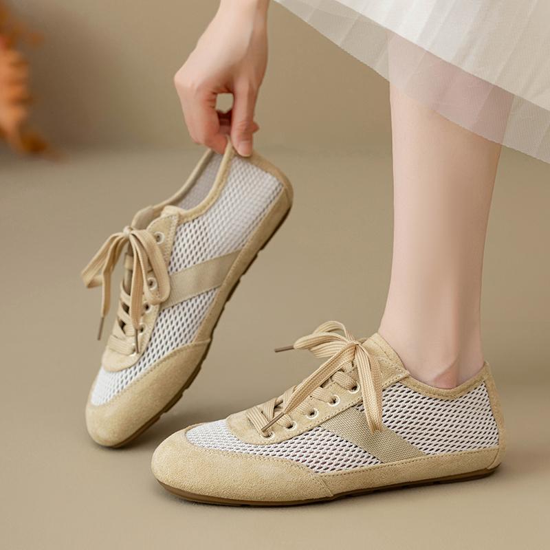 

Fashion Ladies Shoes 2025 Brand Lace-up Women s Vulcanize Shoes Fashion Outdoor Slip-Resistant Casual New Plus Size Breathable Sneakers 35 бежевый