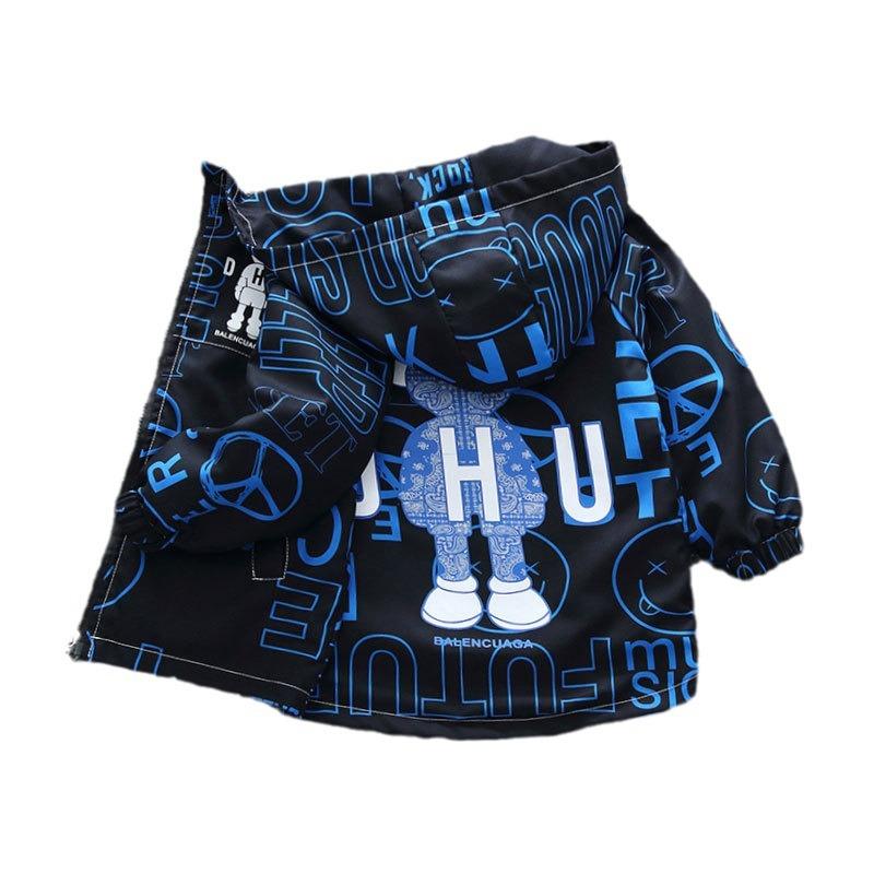 Jungen Kapuzenmantel 2025 Frühling und Herbst Kinder Handsome Jacke