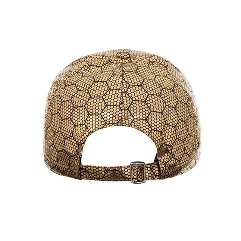 Spring Autumn Hexagon Gold Silver Baseball Cap Male Outdoor Sunscreen Sun Cap Female Ponytail Panama Cap Visor Hats Snapback Hat