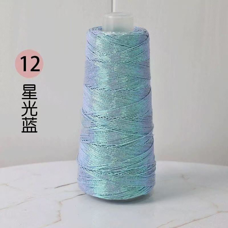 200g Prachtig Glanzend Linnen Goud Zilver Zijde Garen Haken Handbreien Fijne Dunne Naaigaren voor Zomerse Koele Vest Cape