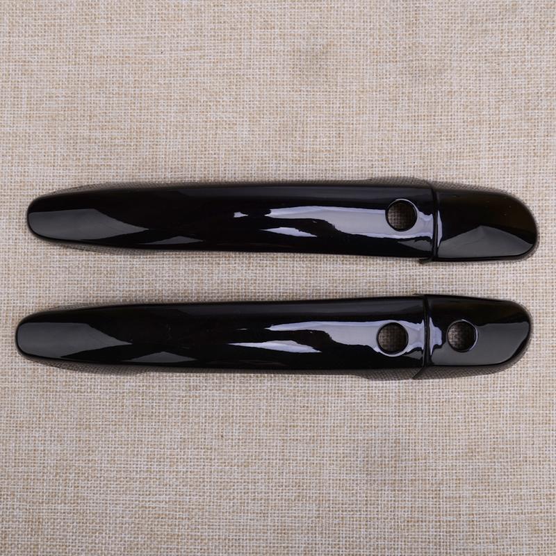 Side Door Handle Cover Trim with Smart Key Hole Fit for Mazda CX-5 SUV 2013-2017 2018      Glossy Black ABS