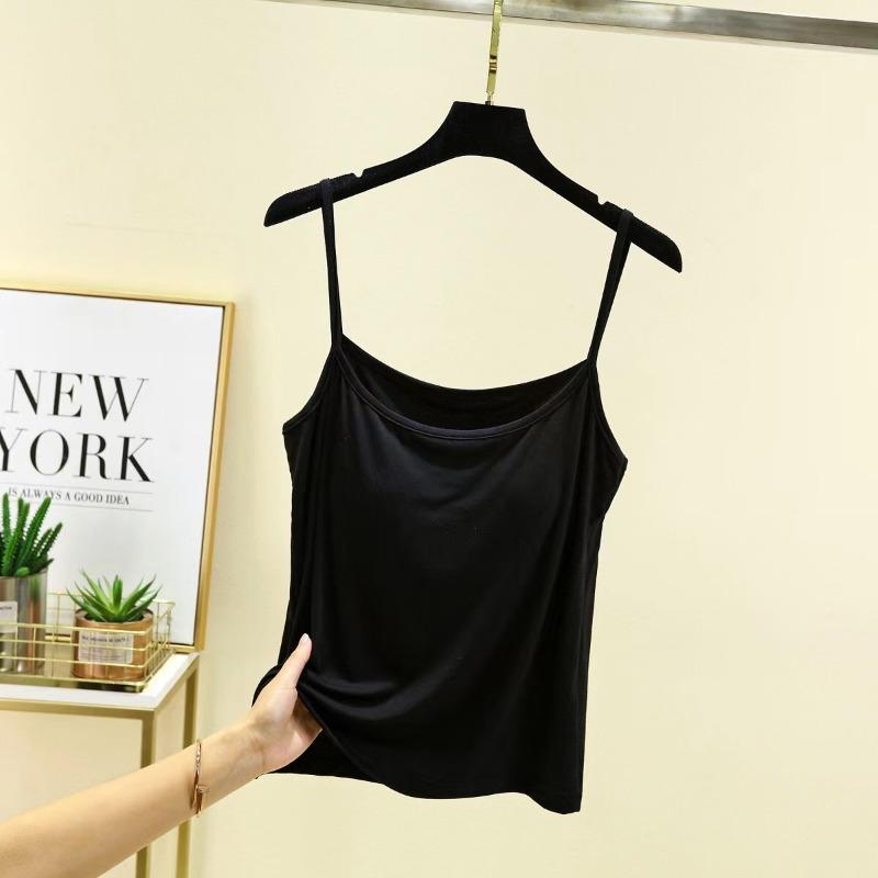 Modal Spaghetti Strap Tops Basic Sleeveless Tank Top Solid Color Women Summer Camisole All Match