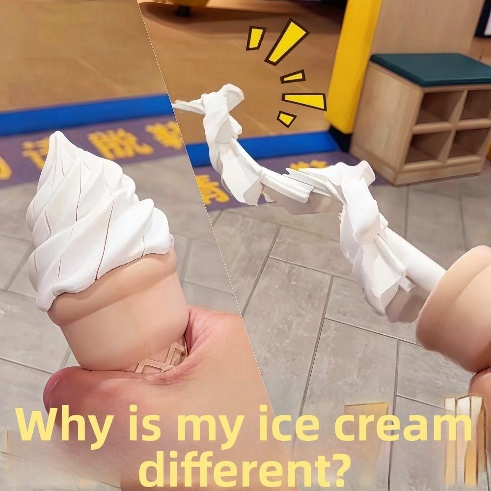 Creative Ice Cream Retractable Toy Realistic Simulation Novelty Gag Gift Funny Trick
