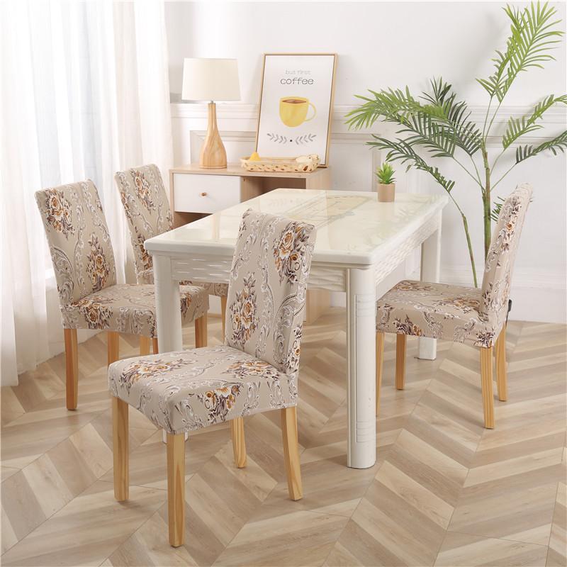 1PC Geometrische Stuhlhusse Elastischer Sitzschutz Stuhlhussen für Esszimmer Küche Hotel Wohnzimmer Hochzeitsbankett