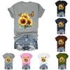 Child Casual Daily Round Neck Printed Short Sleeved T-shirt Letter Top