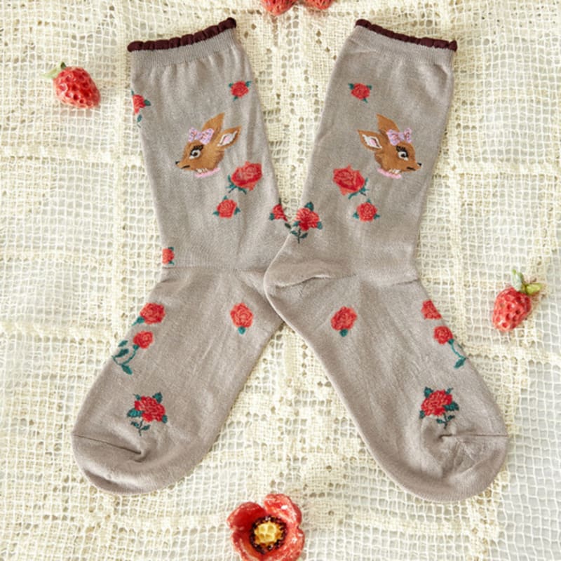 SOCKS APPEAL NAT silket bambi head with ribbon