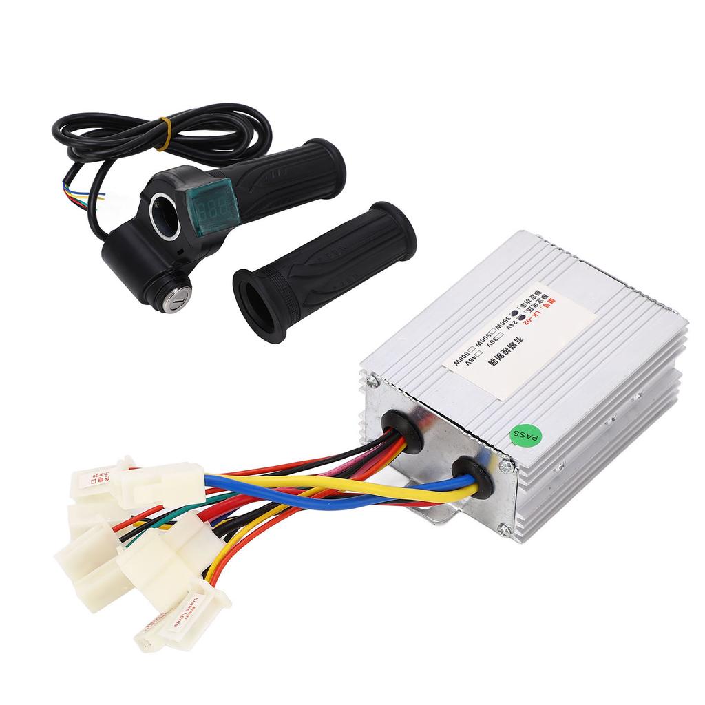 Brush Controller Throttle Grip Kit Good Heat Dissipation Electric Bike Controller Kit 24V 350W