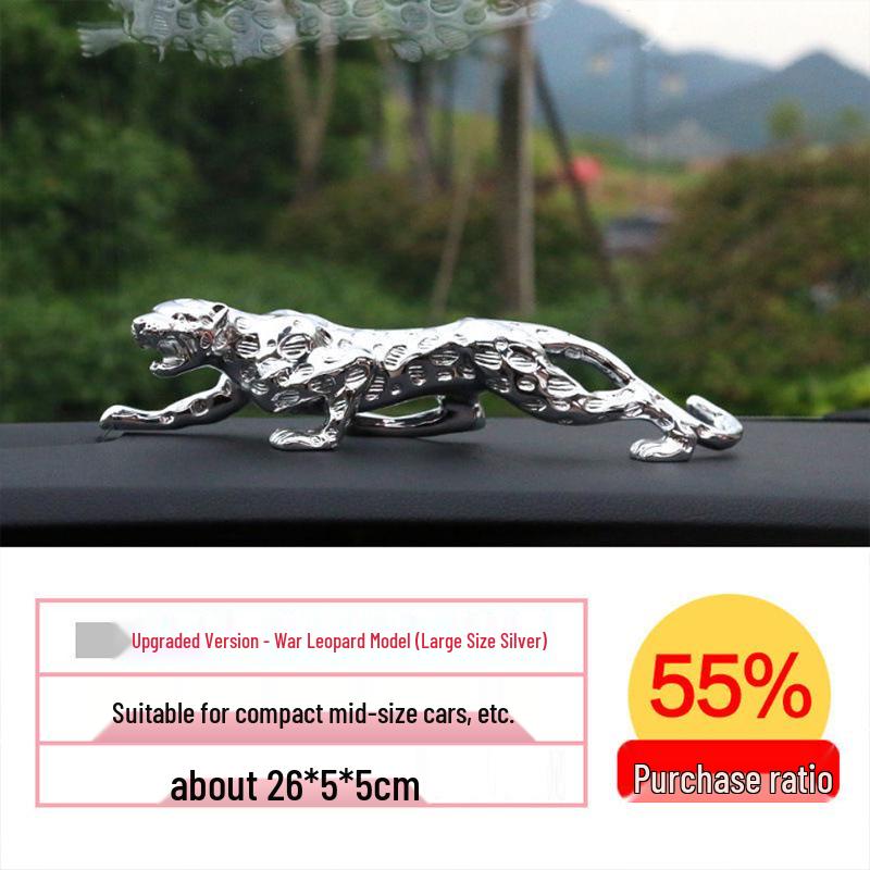 Golden Leopard Car Perfume Ornament: Creative Center Console Decoration for Men
