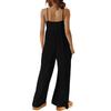 Women's Loose Casual Camisole Sleeveless Square Neck Slim Fit Wide Leg Jumpsuit Jumpsuit