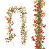 Multicolor Artificial Violet Flower Vine Green Eucalyptus Leaves 132 Flowers Simulation Flower Garland DIY Accessories