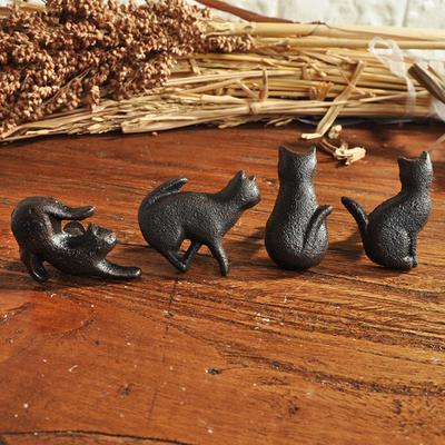 Variedad Hierro Fundido Estilo Gato Lindo Tirador Perillas para Puerta Cajón Armario Guardarropa Herrajes Muebles Rústicos Vintage