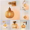 Bamboo Weaving Wall Lamp: Retro Wabi-Sabi Style for Tea Rooms and Bedrooms