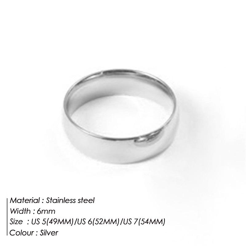 e-Manco Classic Style Rings for Stacking Stainless Steel Rings For Woman For Gift Jewelry Size 5 6 7 Jewelry Accessories