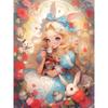Full Embroidery cotton Thread 11CT Sweet Bunny Girl Cross Stitch Kit 50x65cm