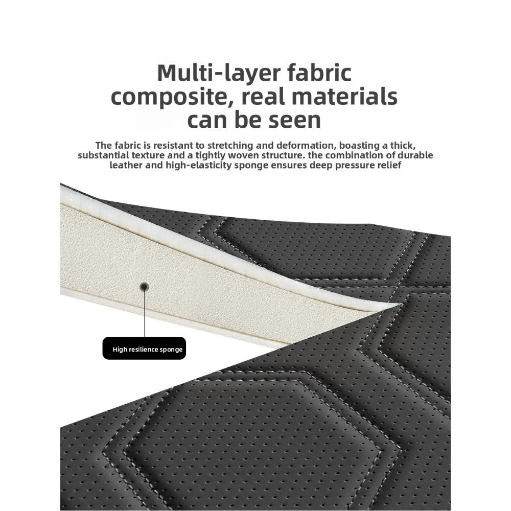 Car Seat Cushion Breathable Perforated Leather Car Seat Cushion Skin Friendly Four Season Cover