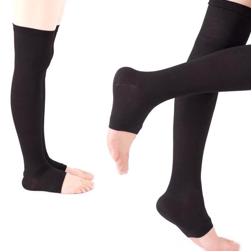 Compression Socks Thight High Pressure Open Toe Varicose Stockings Men Women