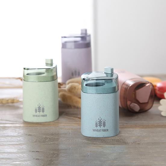 Fashion Plastic Straw Automatic Toothpick Holder Container Dispenser Home Decor
