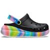 Crocs Classic Crush Clog Spray Dye Unisex Sneakers Black Multi 208057-0C4