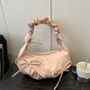 Niche Design Pleated Shoulder Strap Bag New Bow Shoulder Bag Cloud Bag Female Cute Armpit Bag
