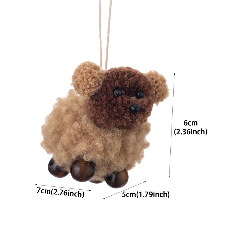 Lustiger Weihnachtsschmuck Niedliche Tier-Weihnachtsbaumdekorationen Cartoon-Plüschpuppe Baumschmuck für Weihnachten Tür Fenster
