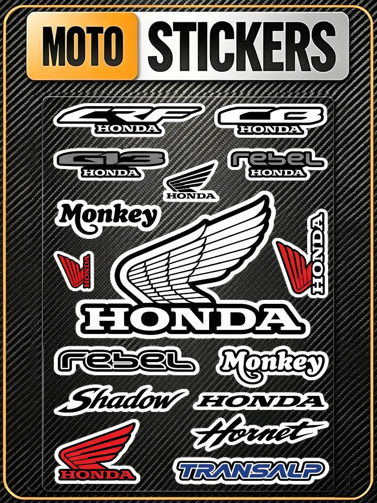 FOR HONDA Universal Multi-Purpose Reflective Waterproof Stickers Scratch Conceal For Auto Bike Helmet Mug Fridge DecorationOW3