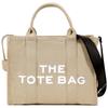 New Women's Bag Canvas Pu Solid Color Letter Tote Bag Simple Casual Large Capacity Handbag Shoulder Bag Women