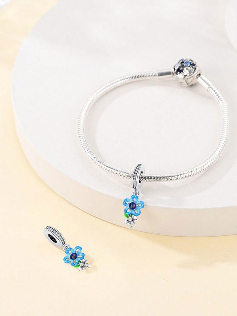 Blue Ocean Devil Fish Moon Stars Beads Charm Copper Plated Fit Charms Copperoriginal Bracelet For Jewelry Making Diy Charm