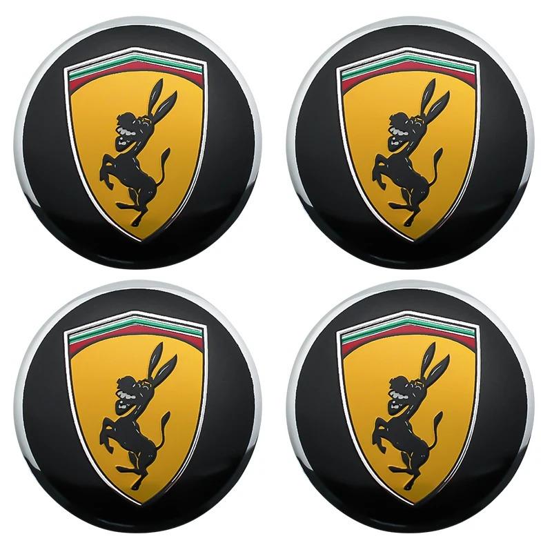 4pcs 56mm 60mm For Funny Donkey Emblem Universal Car Wheel Center Cover Hub Cap Sticker Replacement