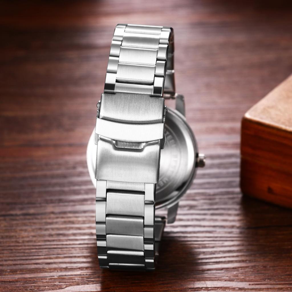 Vattentät Magnetisk Snygg och Populär Kvarts Modeklocka med Rostfritt Perfekt för och Vardaglig Bekväm för och som en Gåva till Honom Herrklocka,