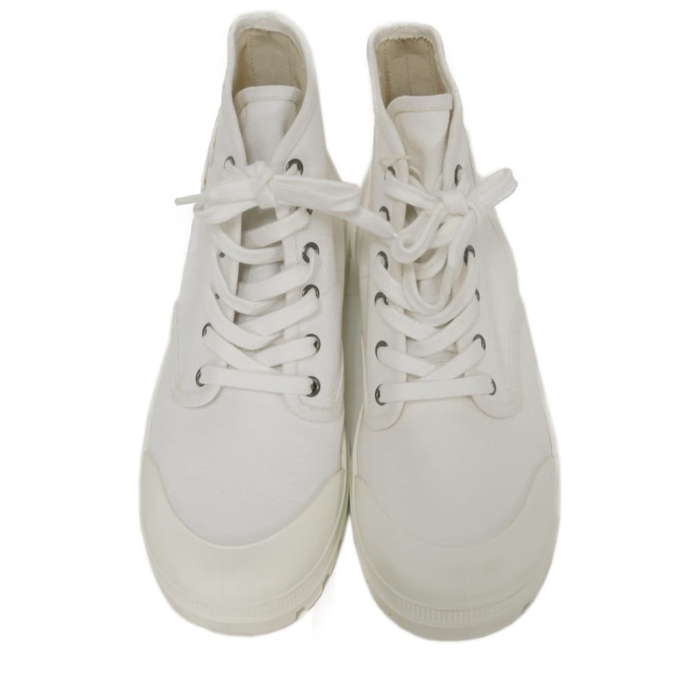 Used Patapan Lace-up Shoes 10431 343142198C.01BC 7900 38 Short 9.8" 6 Triomphe Canvas White Women's from Japan AUTHENTIC