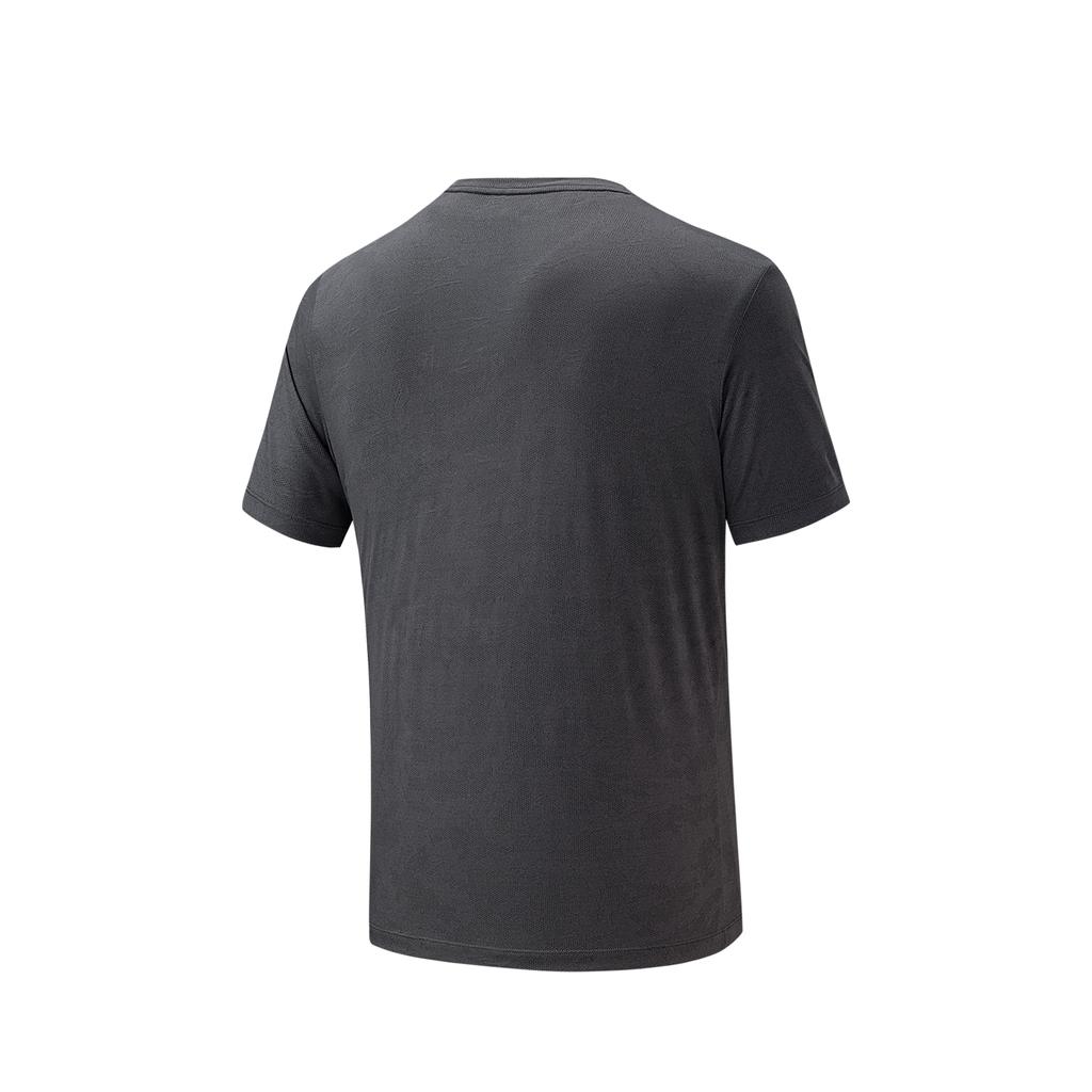 Anta Running Series Short Sleeve Knitted Shirt Summer 2026 T-Shirt Men tops Basic-Black Flower-Gray 952625109-3